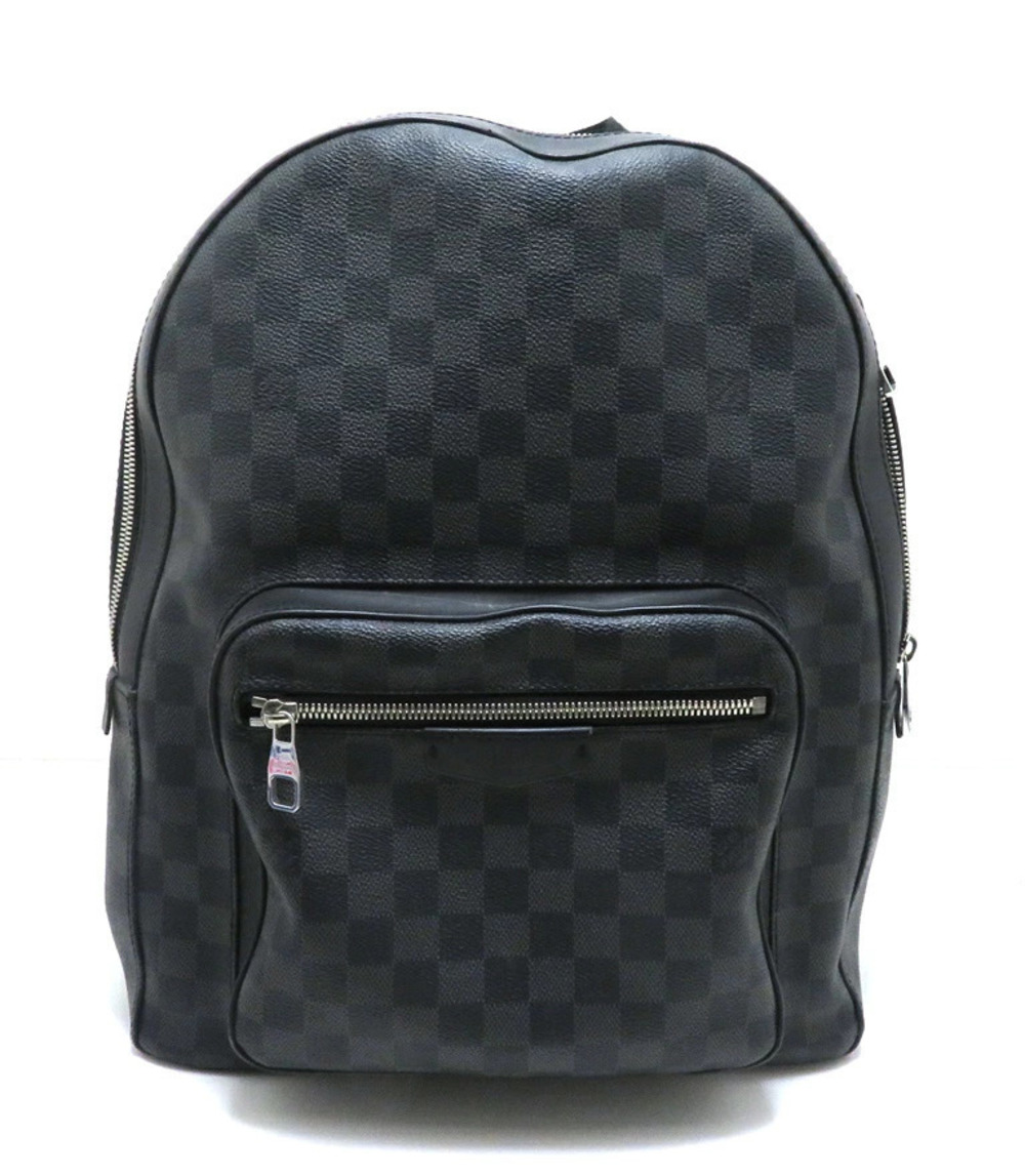 LOUIS VUITTON Josh Damier Graphite Black Backpack Canvas Black